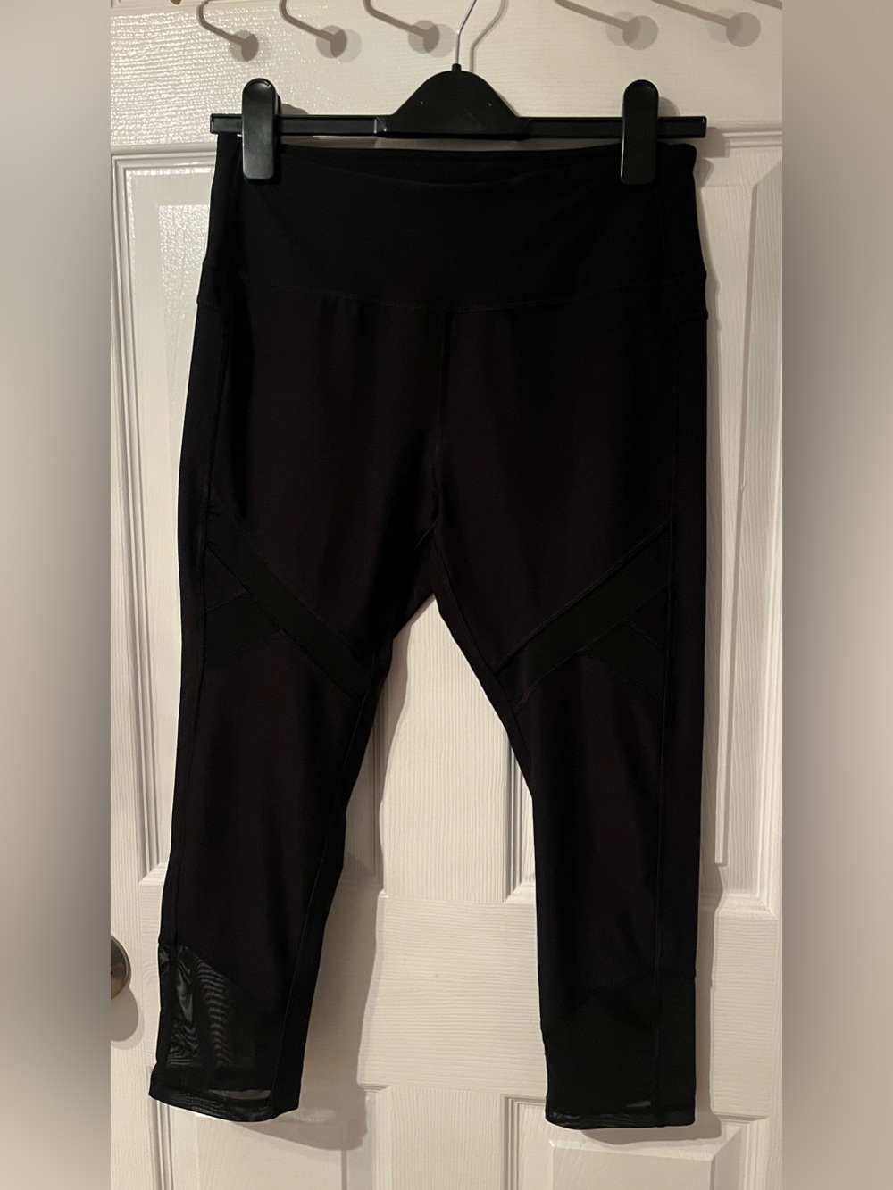 RBX Black Mesh Panel Cropped Leggings Size Medium